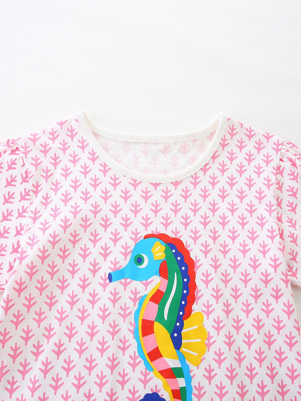 Children's Seahorse Print Short Sleeve T-Shirt