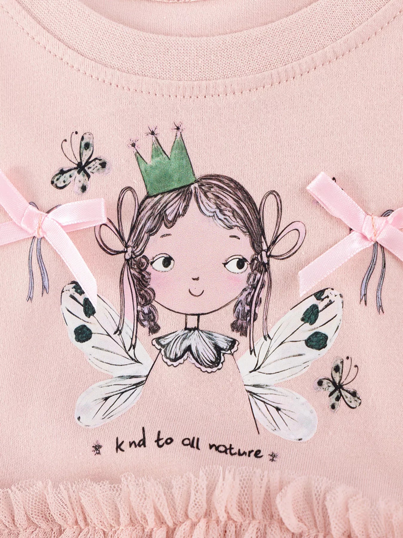 Children's Short Sleeve Tulle Layered Dress