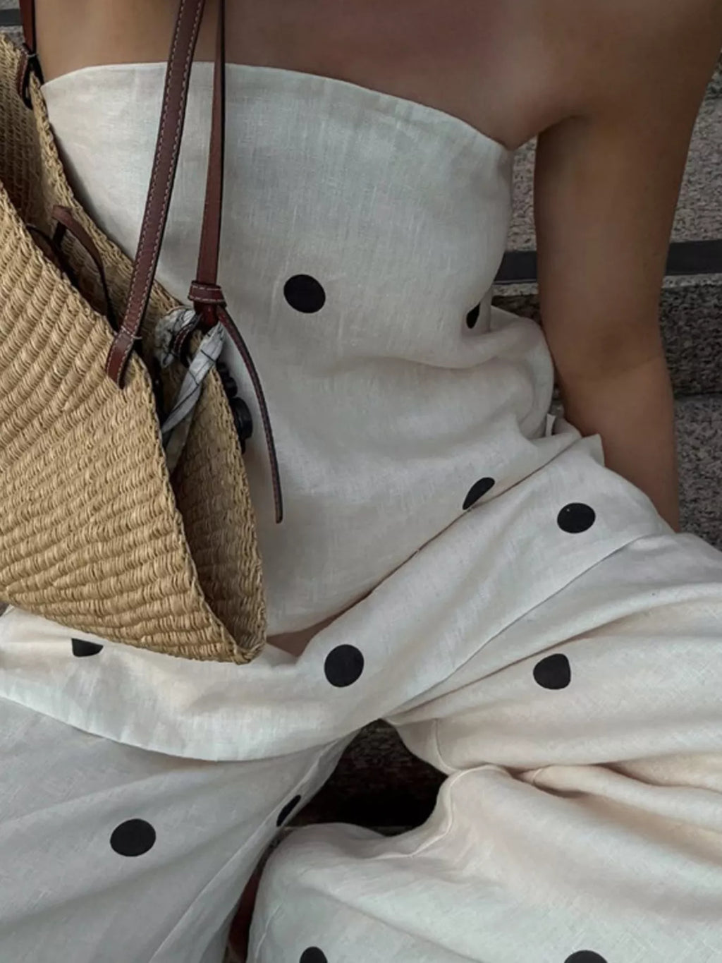 Polka Dot Tube Top and Pants Set