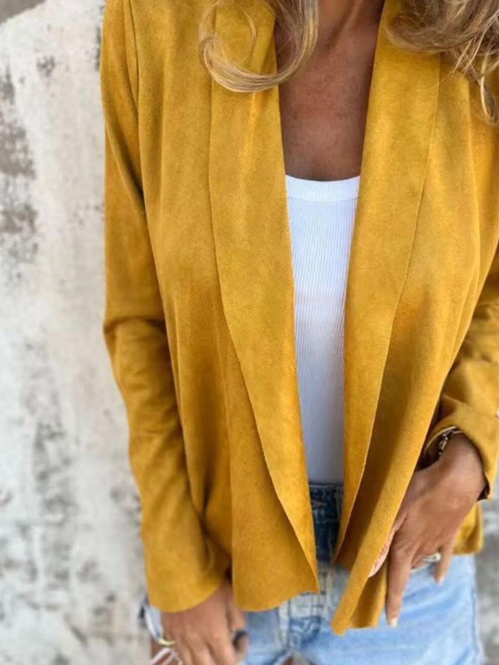 Full Size Open Front Casual Cardigan Plus Size
