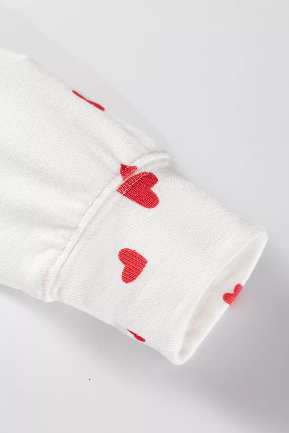 Hearts Printed Long Sleeve Top Drawstring Pants Lounge Set