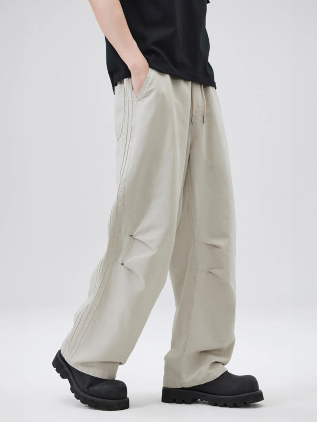 Men's Full Size Wide Leg Drawstring Pants Plus Size