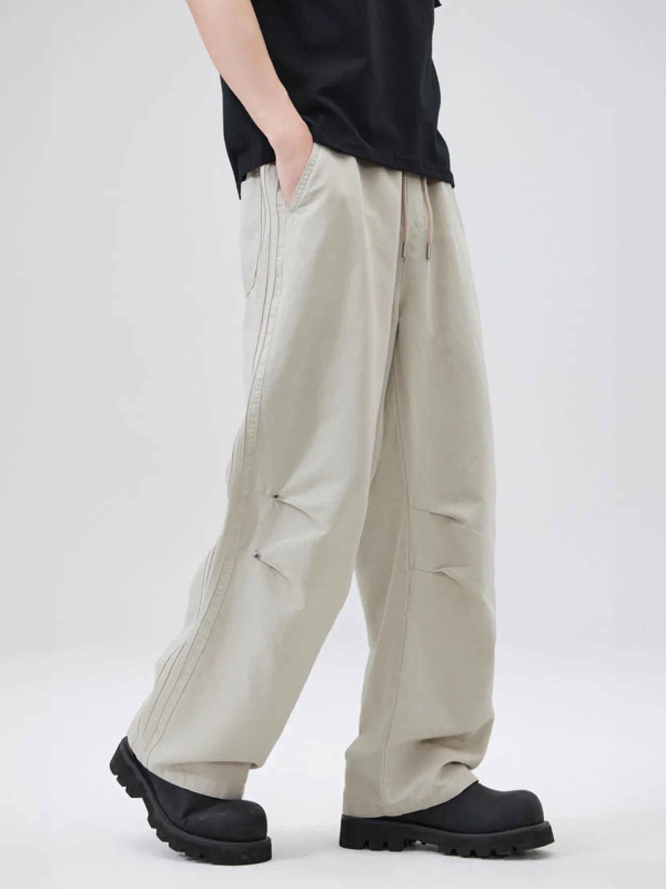 Men's Full Size Wide Leg Drawstring Pants Plus Size