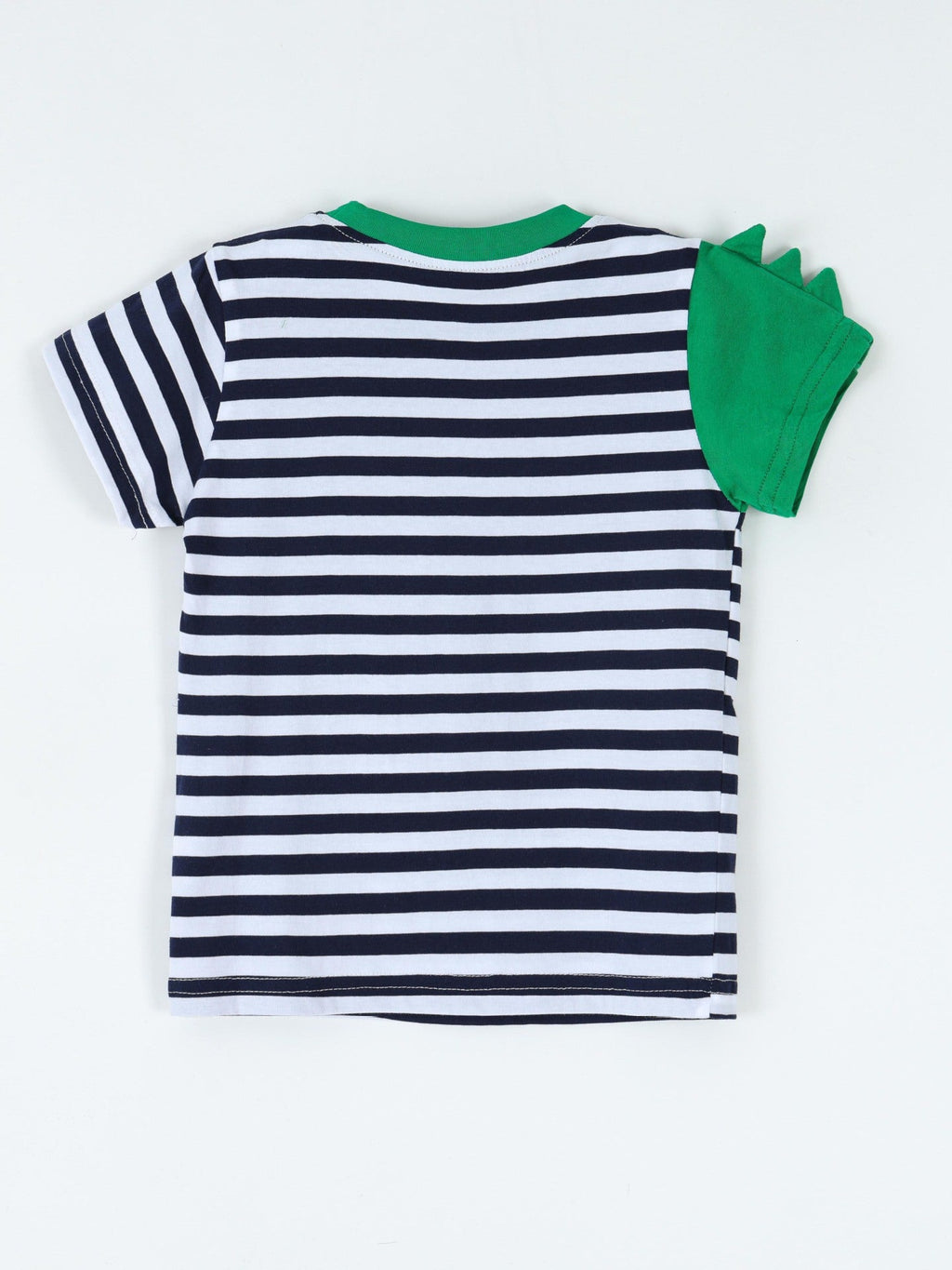 Children's Dinosaur Striped Short Sleeve T-Shirt