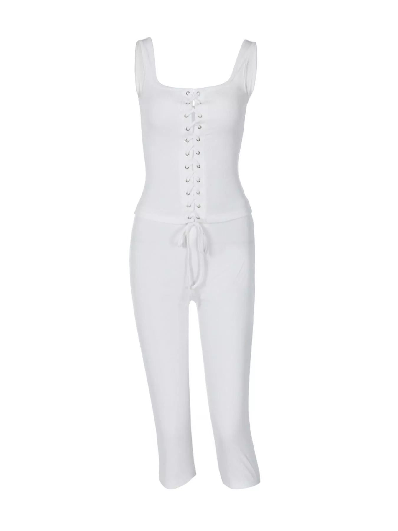 Lace-Up Tank and Capris Set