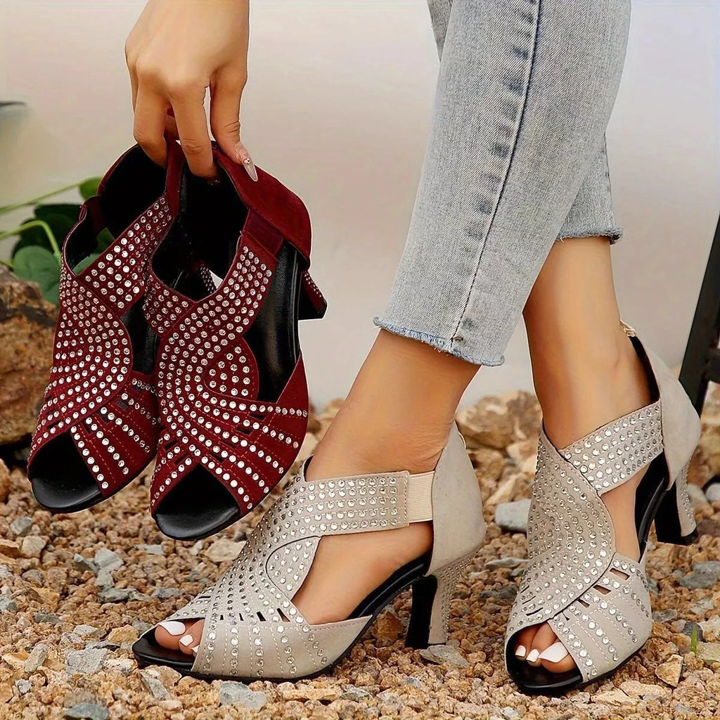 Peep Toe Block Heels Sandals