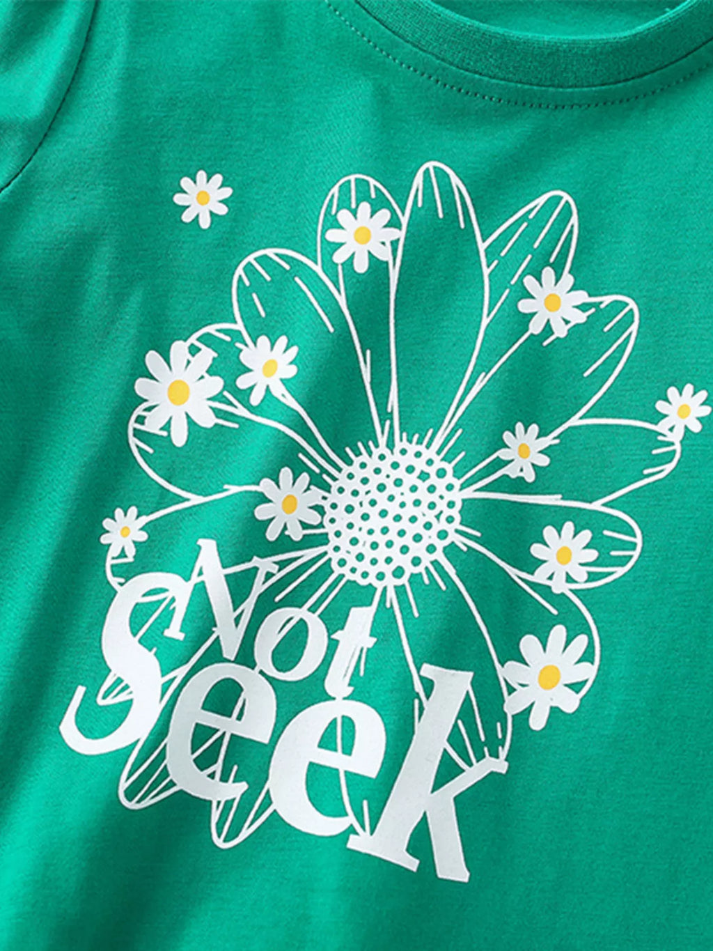 Children's Daisy Ruffle Hem Short Sleeve T-Shirt