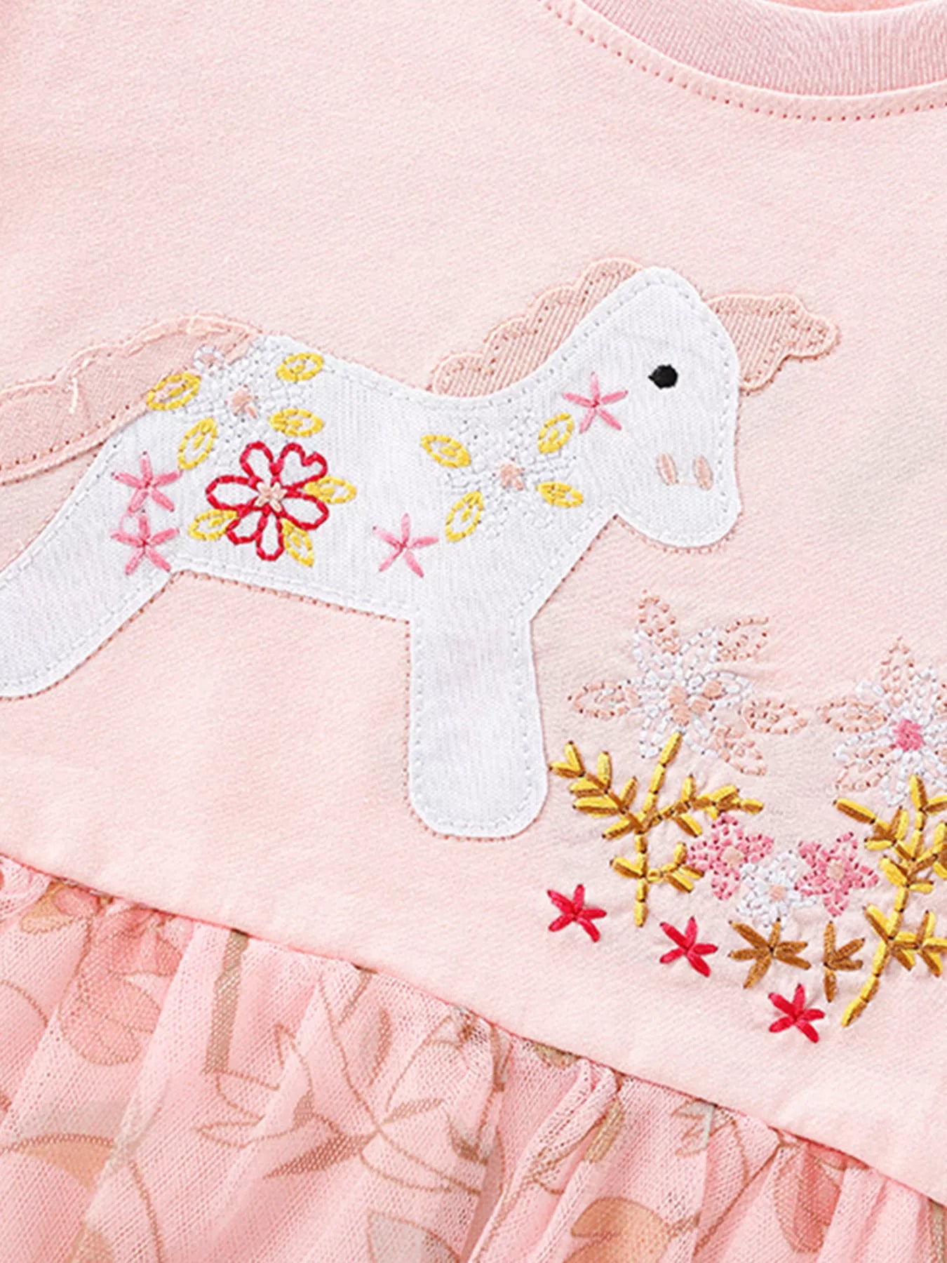 Children's Unicorn Ruffle Sleeve Dress