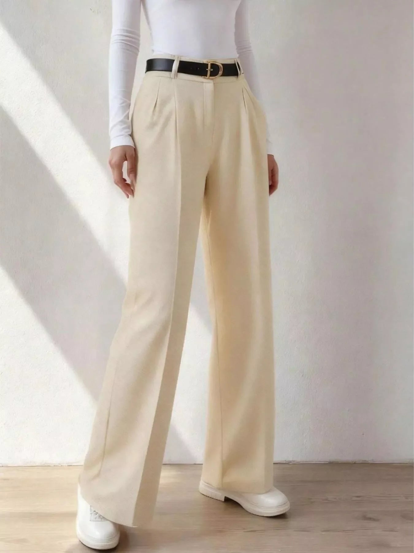 High Waist Wide Leg Dress Pants