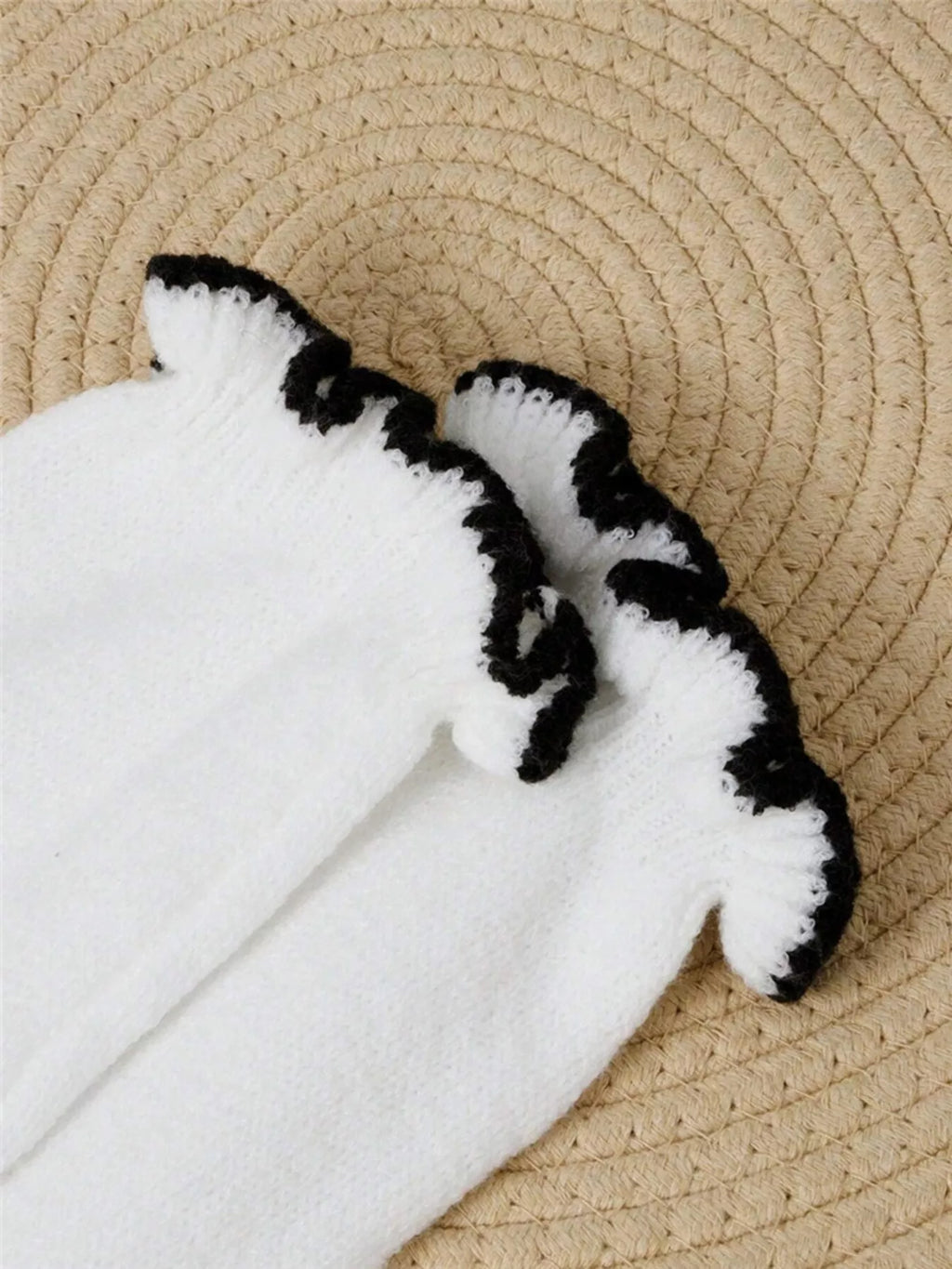 Ruffled Trim Button Front Sweater