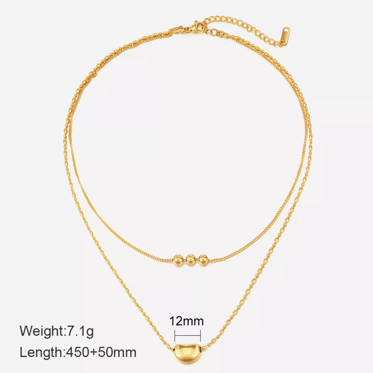 18K Gold-Plated Double Layered Necklace
