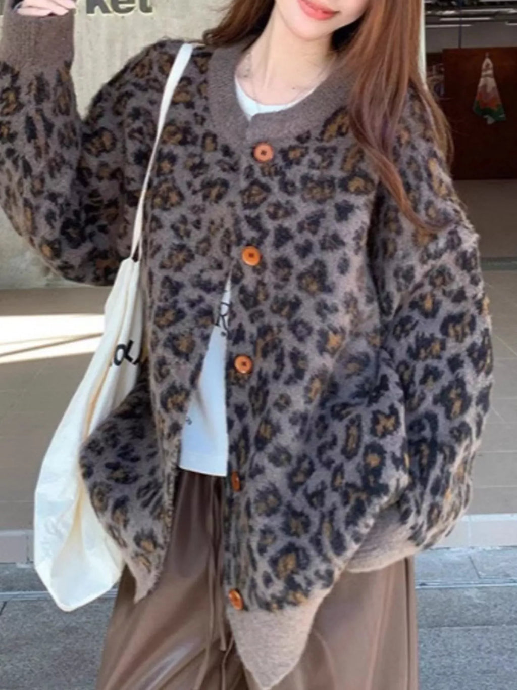 Leopard Button Up Cardigan