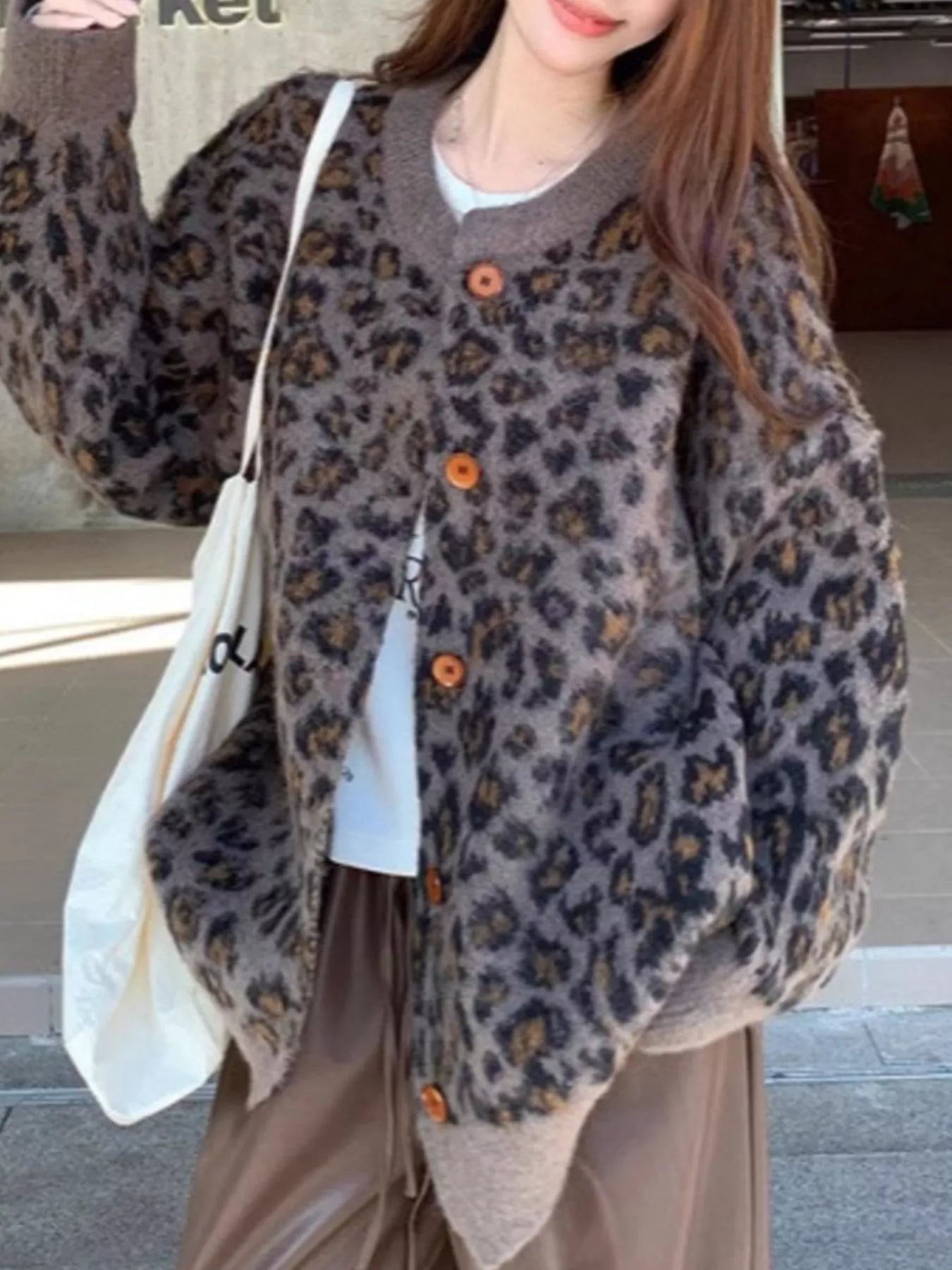 Leopard Button Up Cardigan