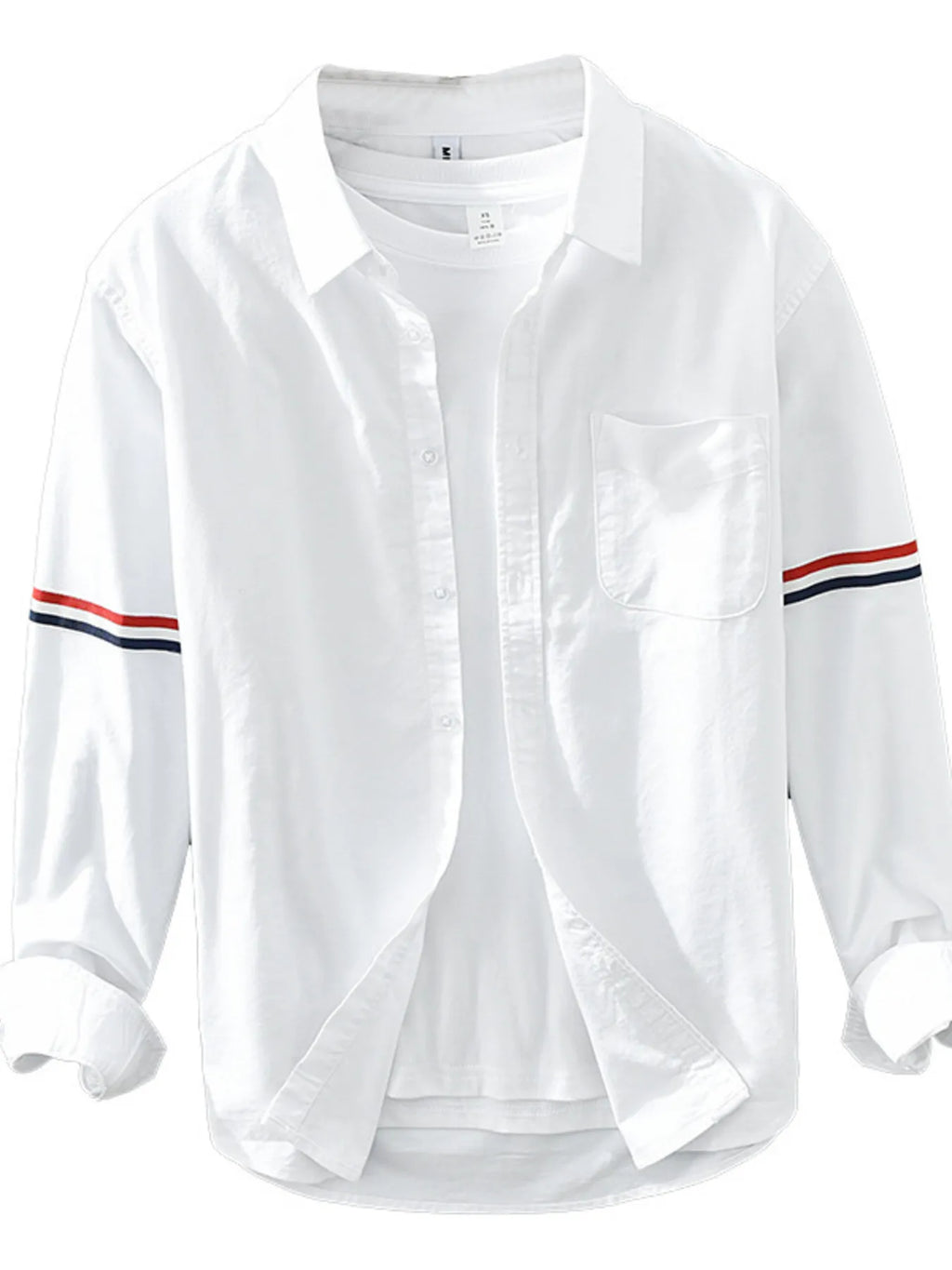 Men's Plus Size Long Sleeve Button-Up Shirt