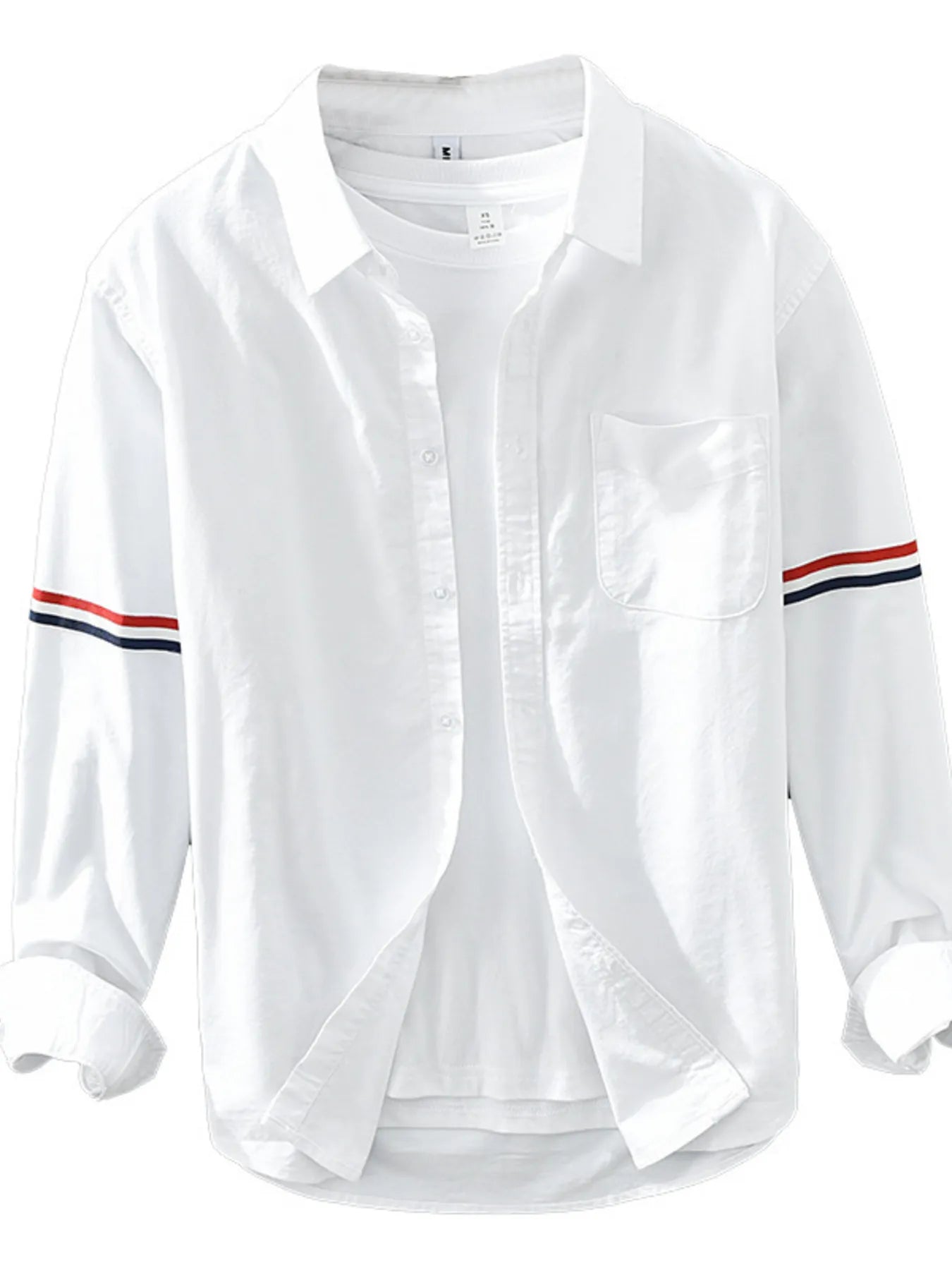 Men's Plus Size Long Sleeve Button-Up Shirt