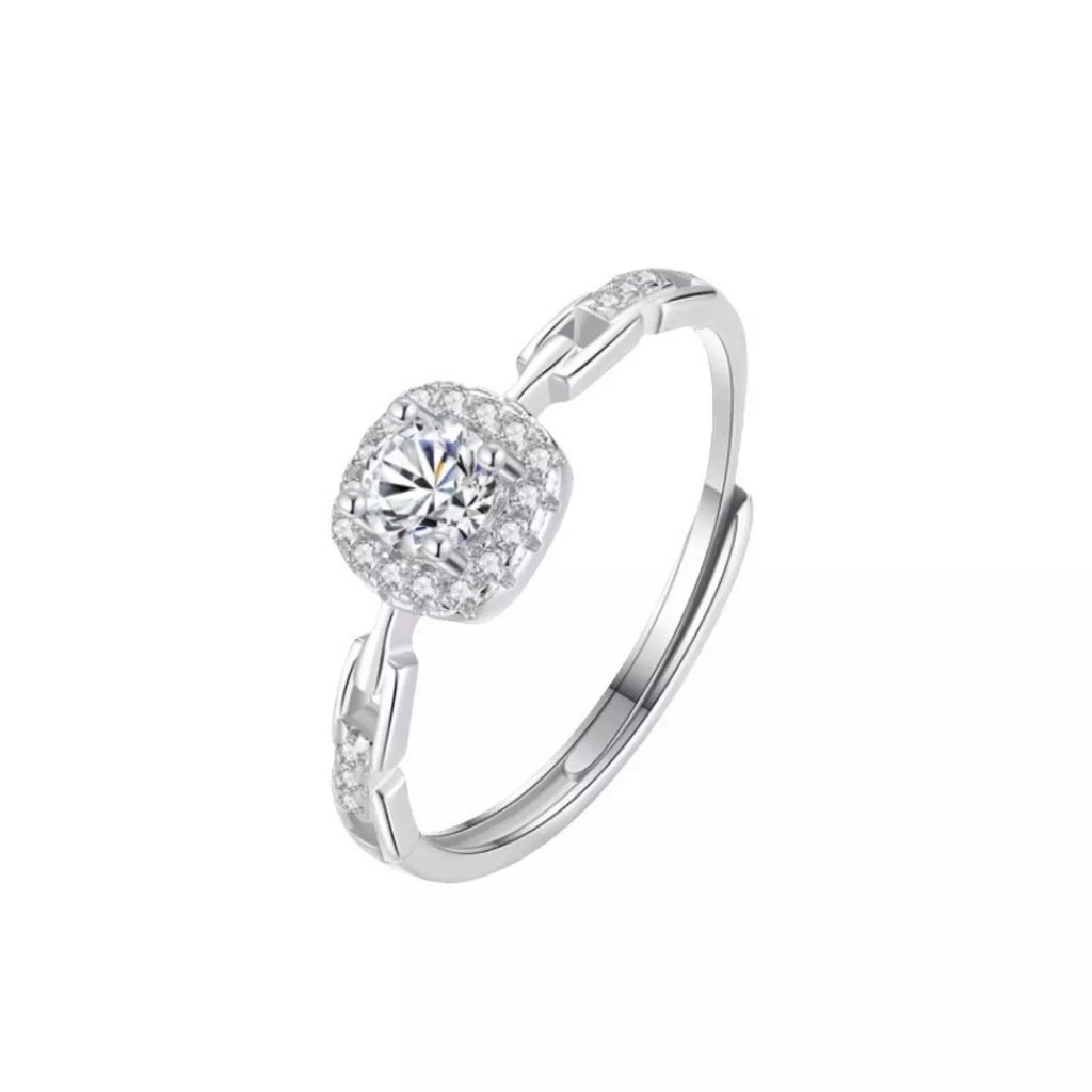 925 Sterling Silver Zircon Ring