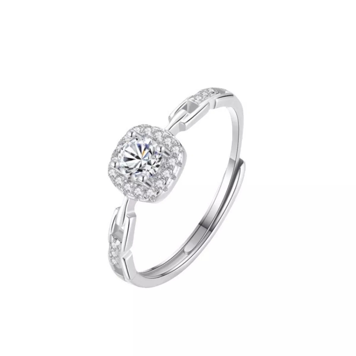 925 Sterling Silver Zircon Ring