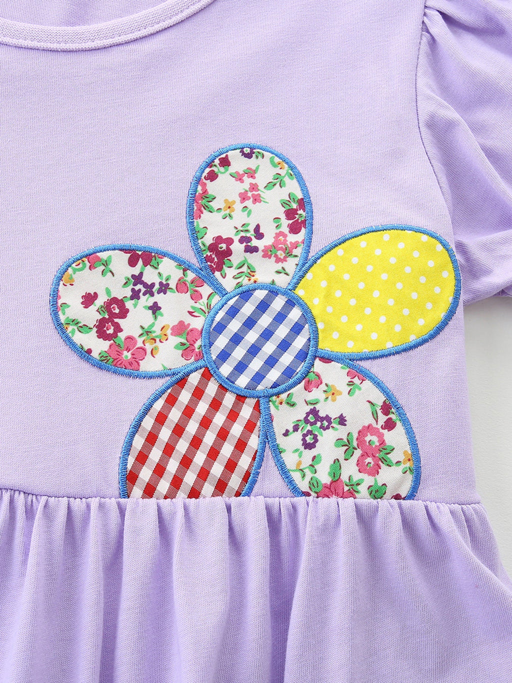 Children's Floral Puff Sleeve Casual Dress