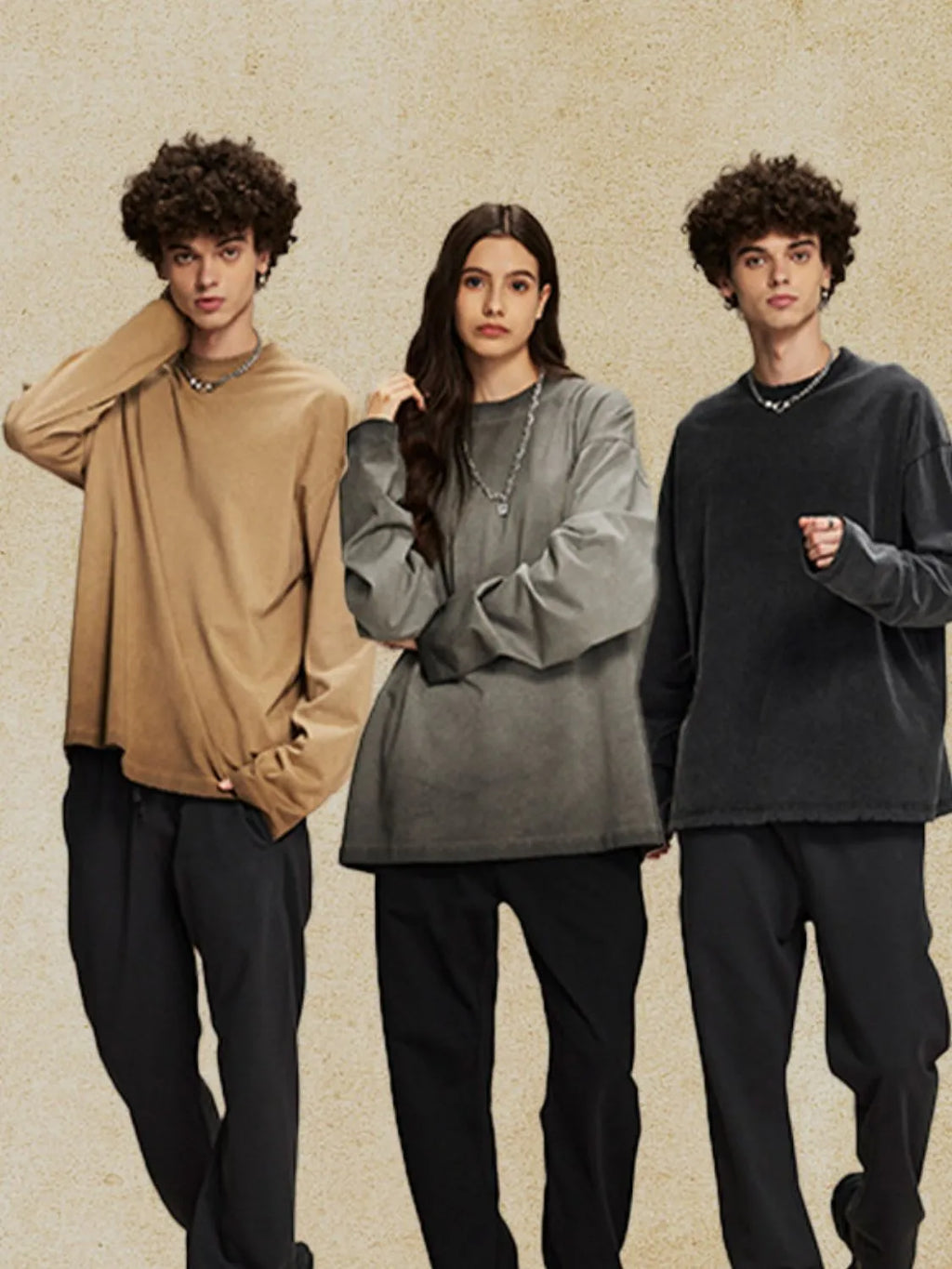 Men's Round Neck Long Sleeve T-Shirt