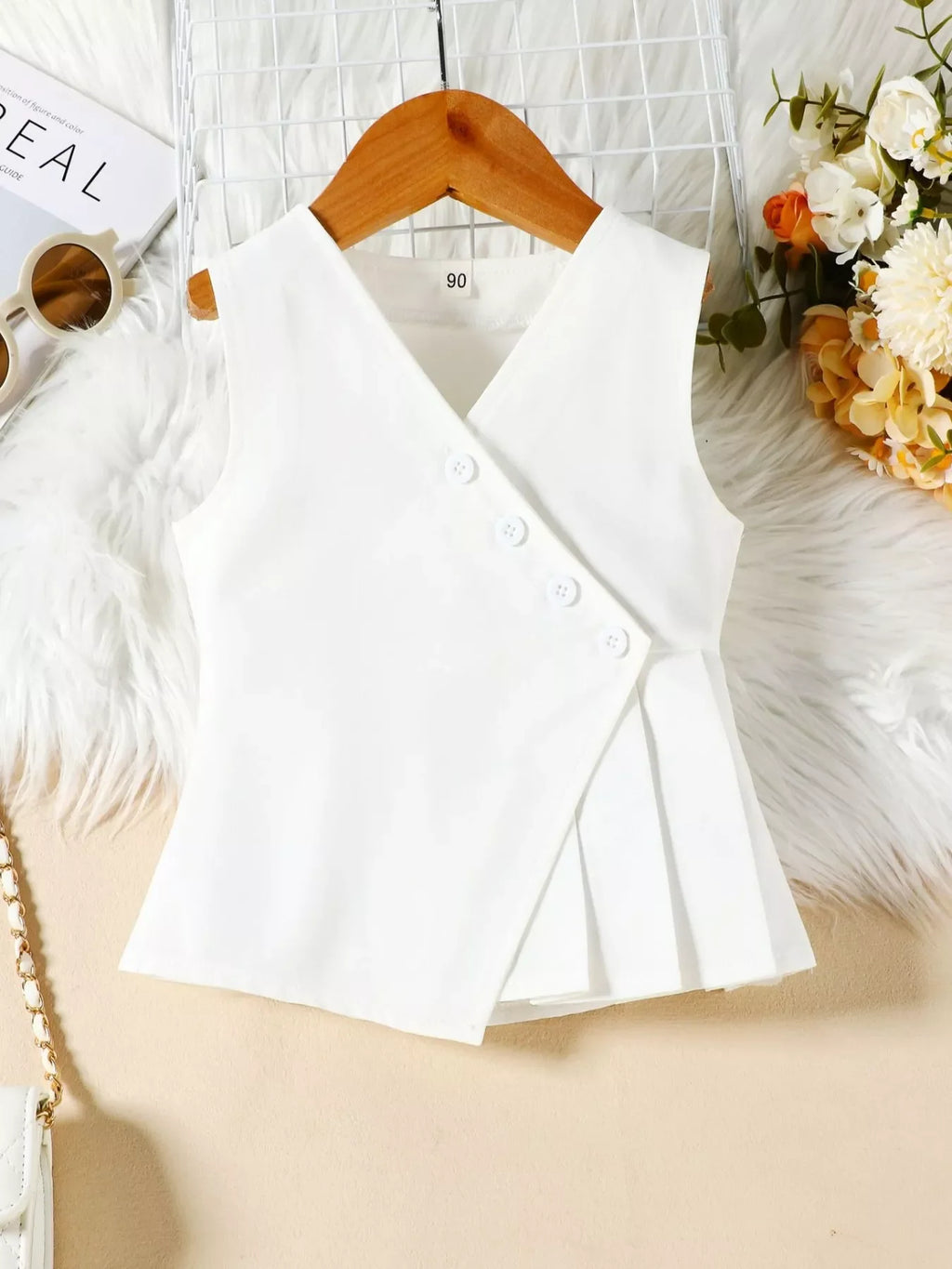 Children's Sleeveless Top and Wide Leg Pants Set