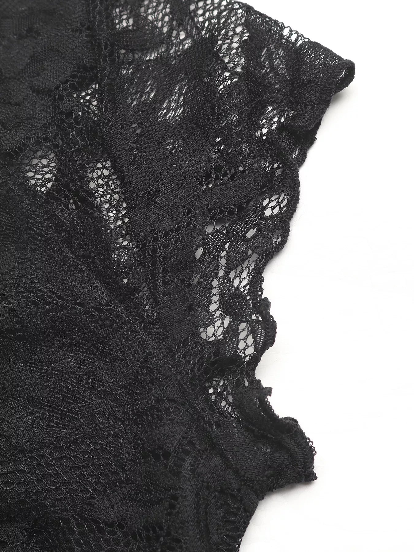 Lace V-Neck Slim Fit T-Shirt