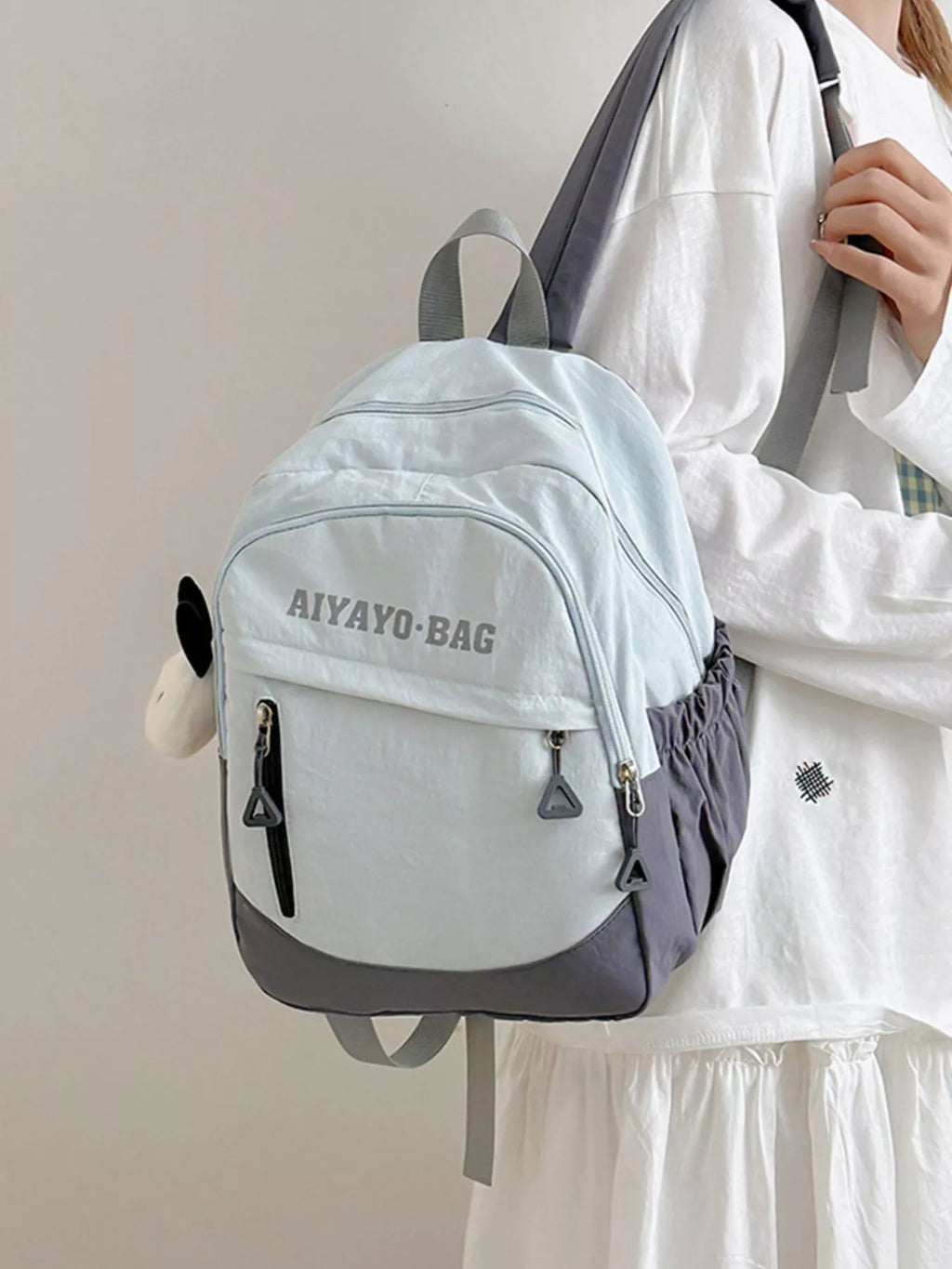 Color Block Lightweight Casual Backpack Bag