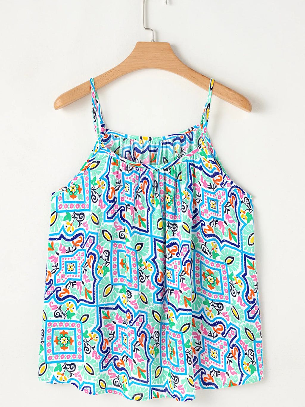 Rhinestone Floral Printed Cami Top