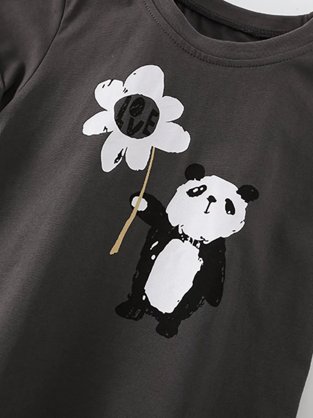 Children's Panda Graphic Short Sleeve T-Shirt