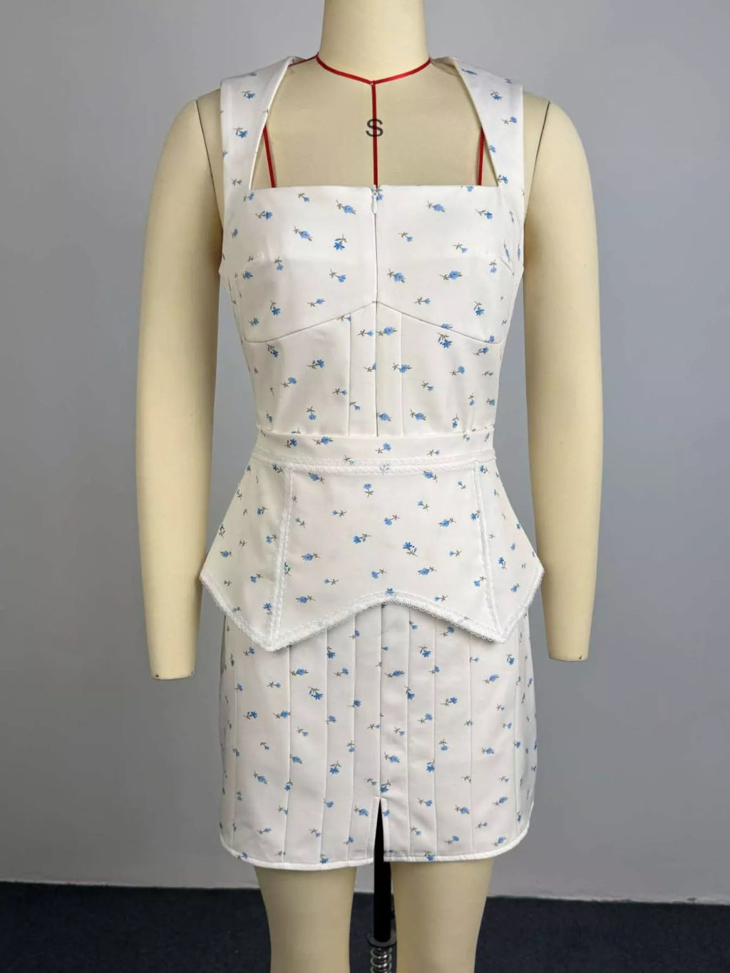 Floral Print Sleeveless Top and Skirt Set