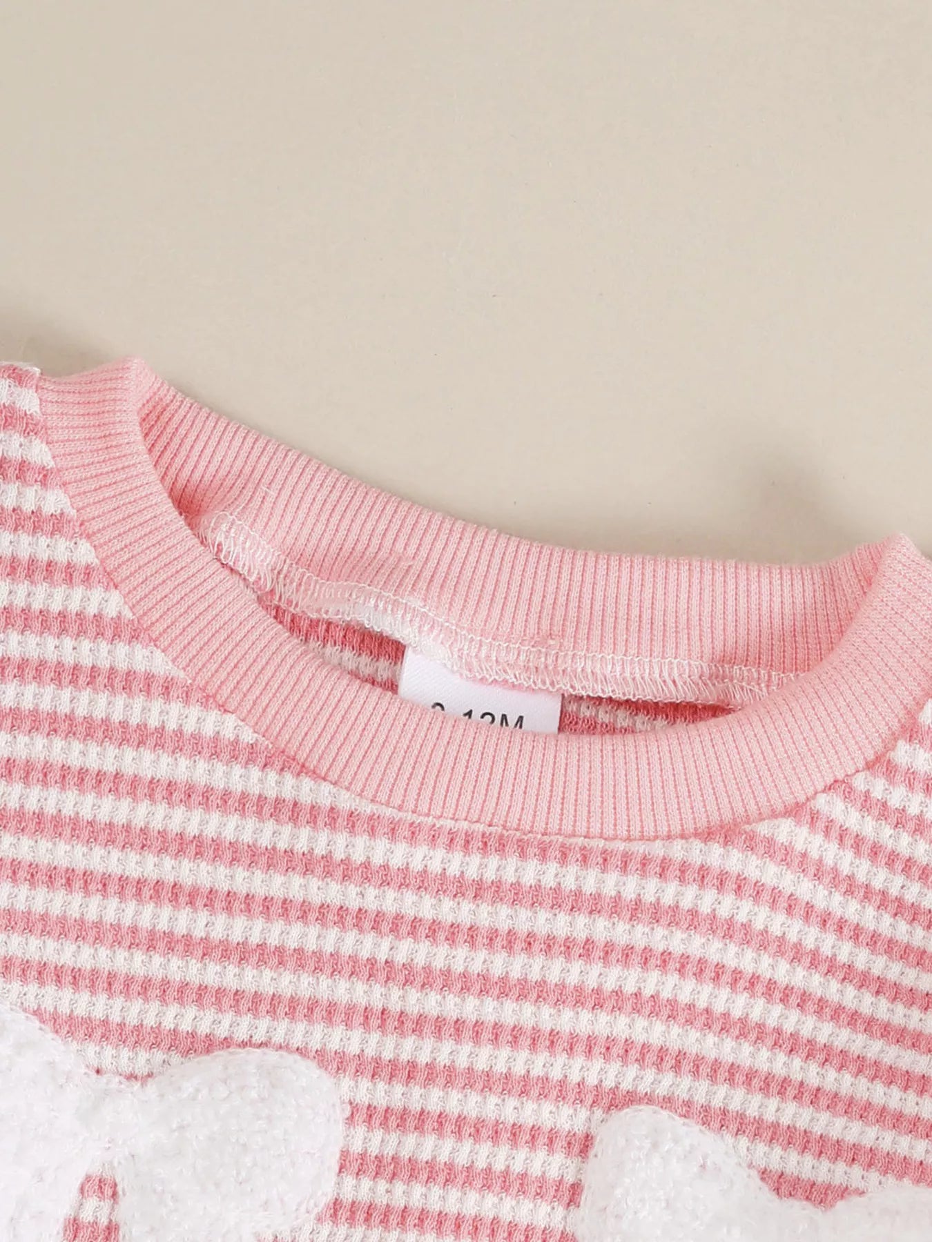 Children's Bow Striped Top and Pants Set