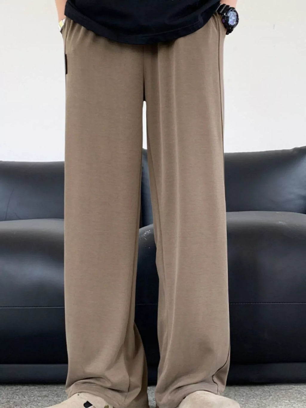 Men's Plus Size Wide Leg Pants