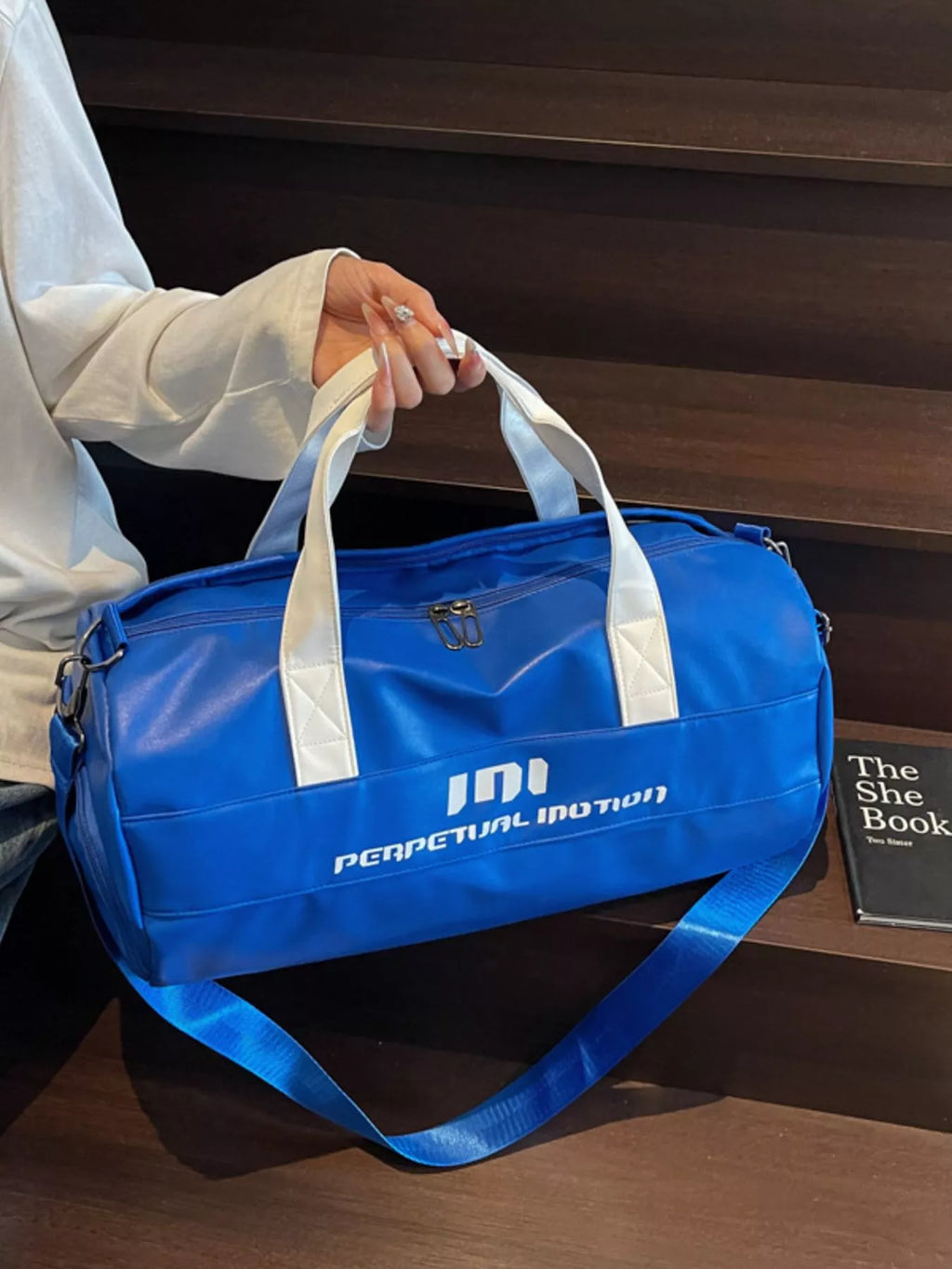 Sporty Duffel Bag with Shoulder Strap