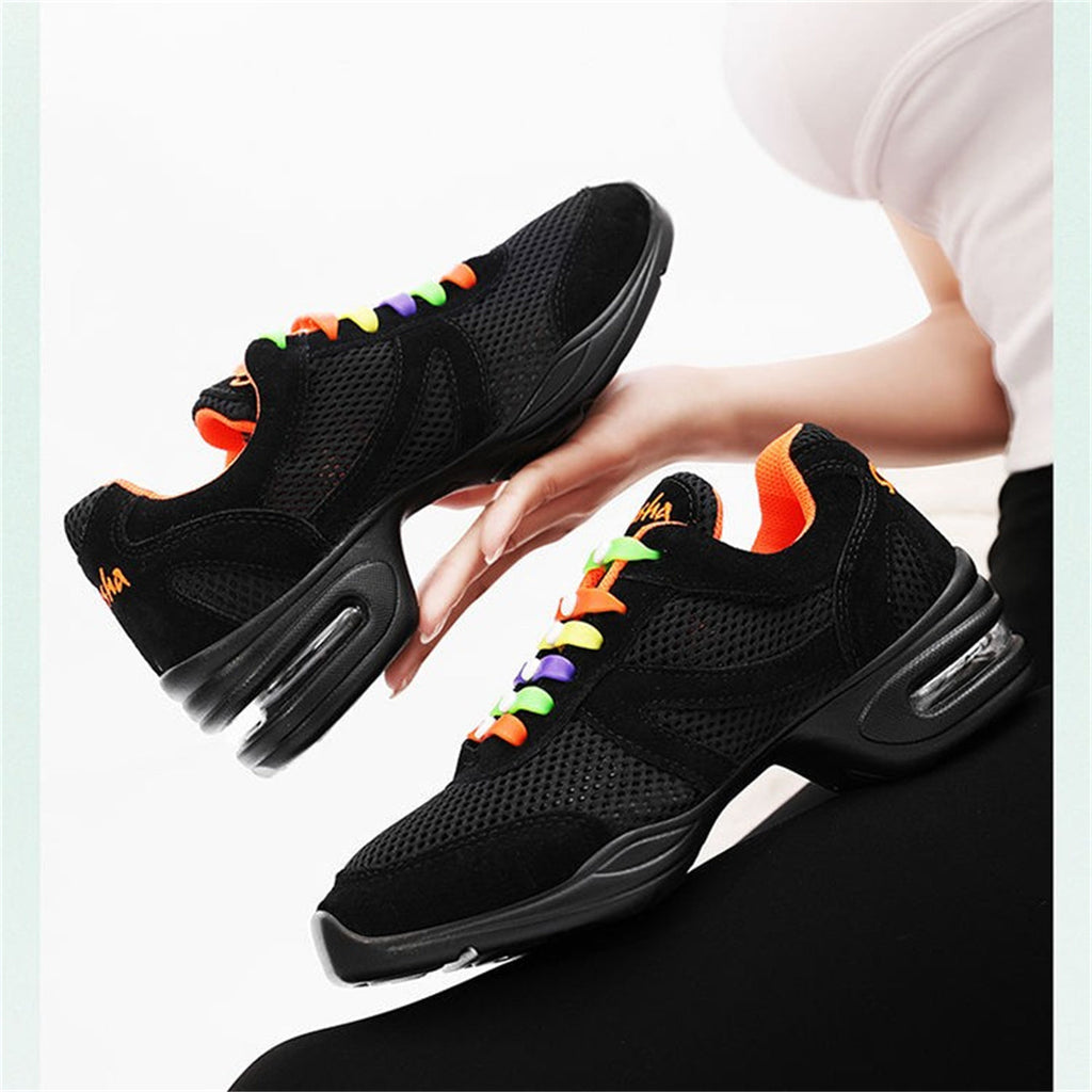 Women’s Air Cushion Mesh Modern Dance Shoes — Slip-On Style