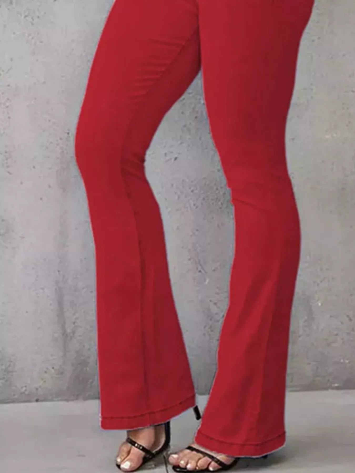 Full Size Wash High-Waisted Flare Jeans Plus Size