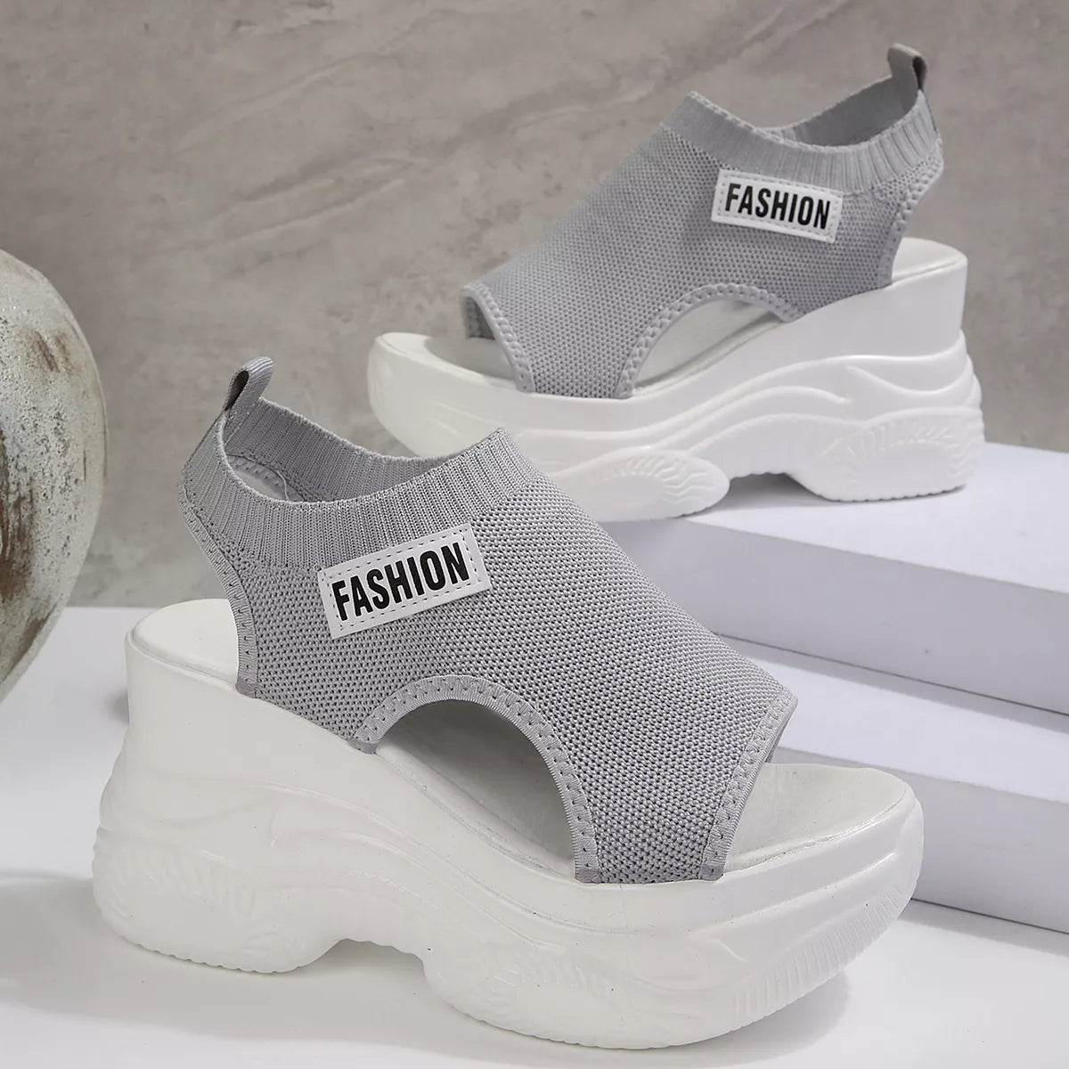 Open Toe Platform Wedge Sandals