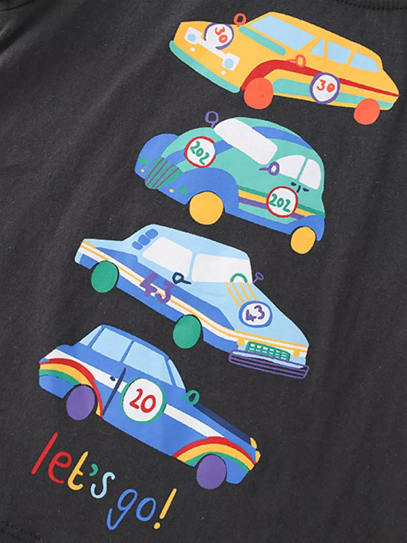 Children's Car Graphic Short Sleeve T-Shirt