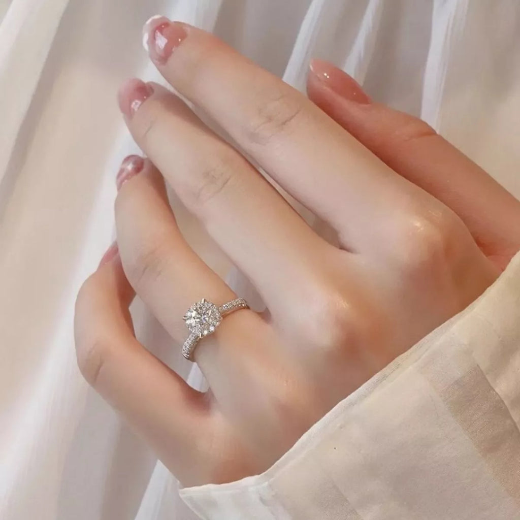 1 Carat 925 Sterling Silver Moissanite Ring