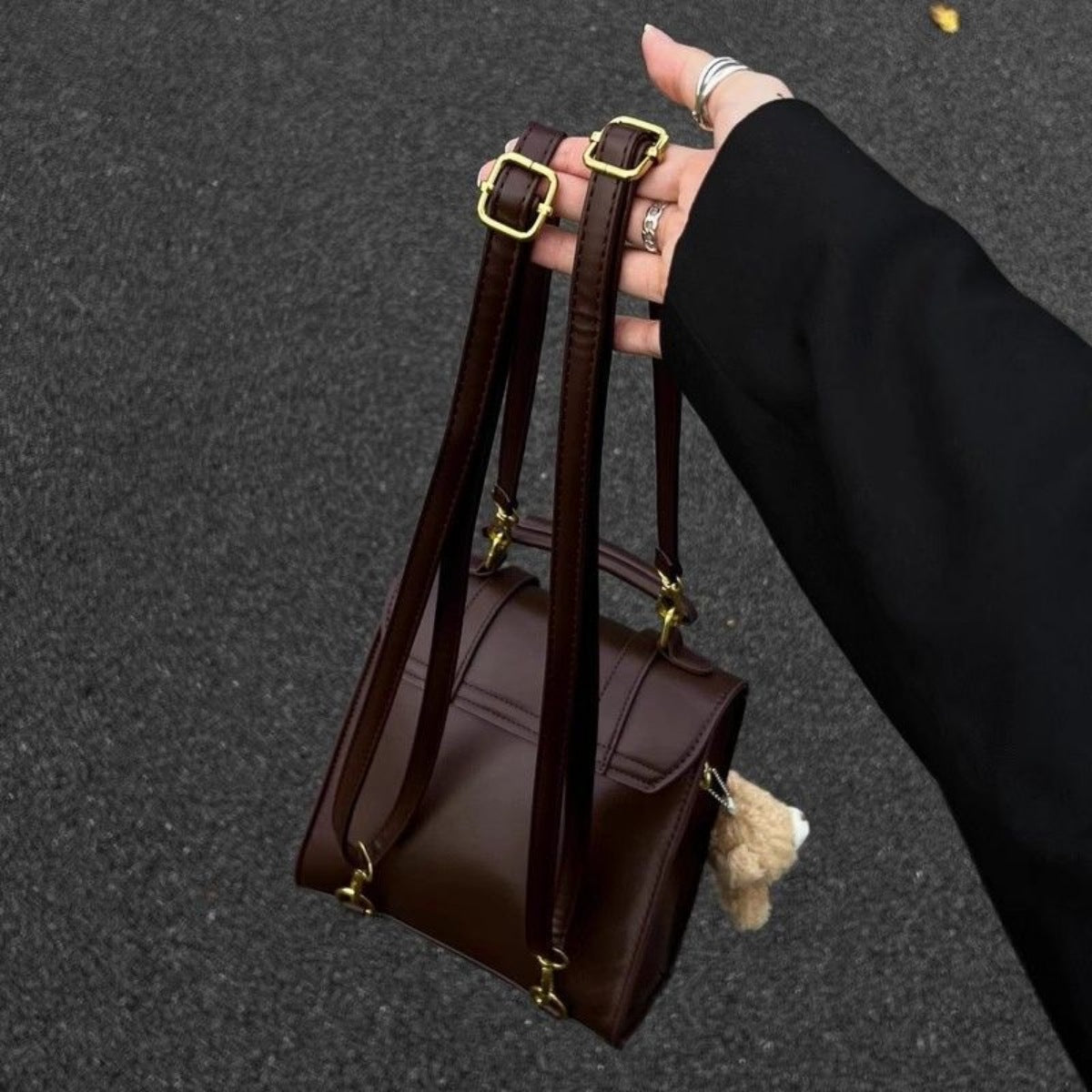 Vintage Style Leather Backpack Bag