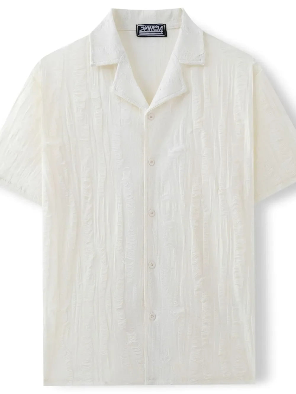 Men's Plus Size Collared Neck Short Sleeve Shirt