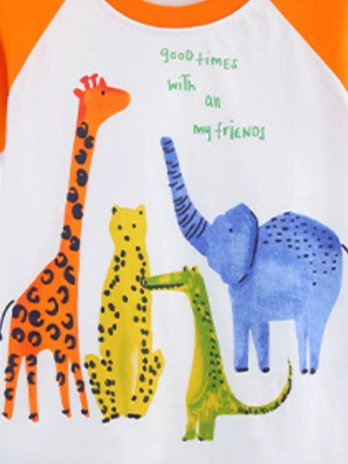 Children's Animal Print Tee & Plaid Shorts Set