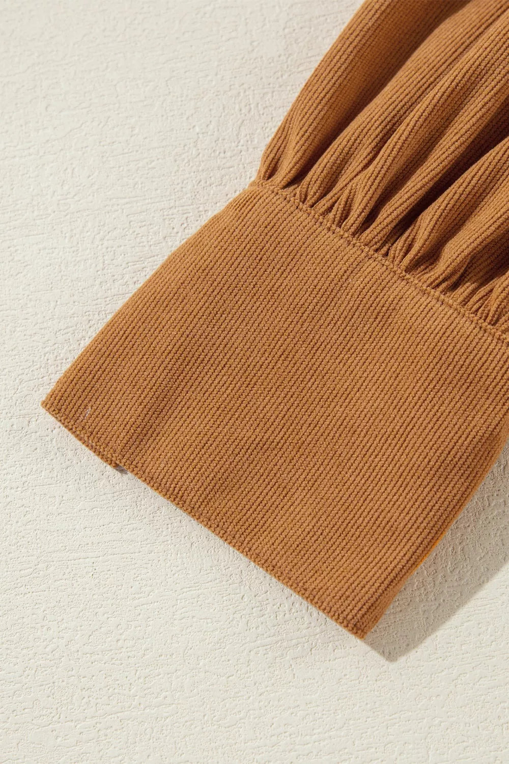 Corduroy Puff Sleeve Mini Dress