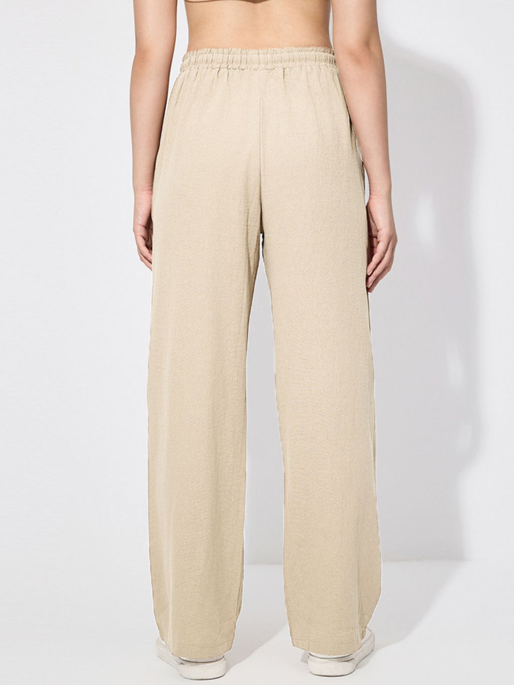 Drawstring Wide Leg Pants