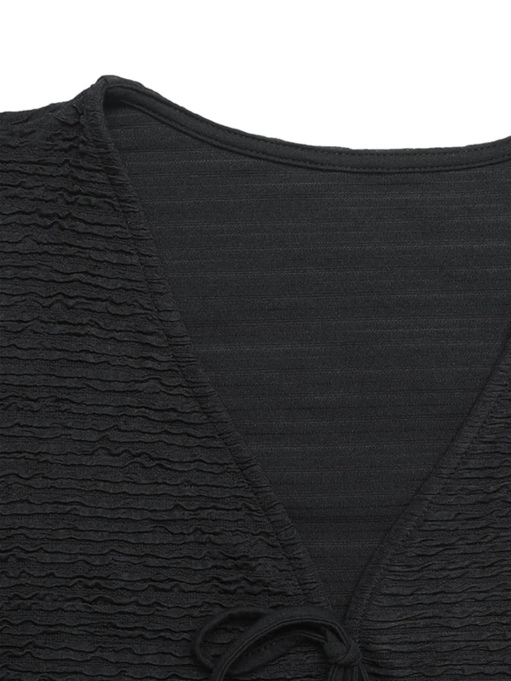 Tie Front V-Neck Blouse