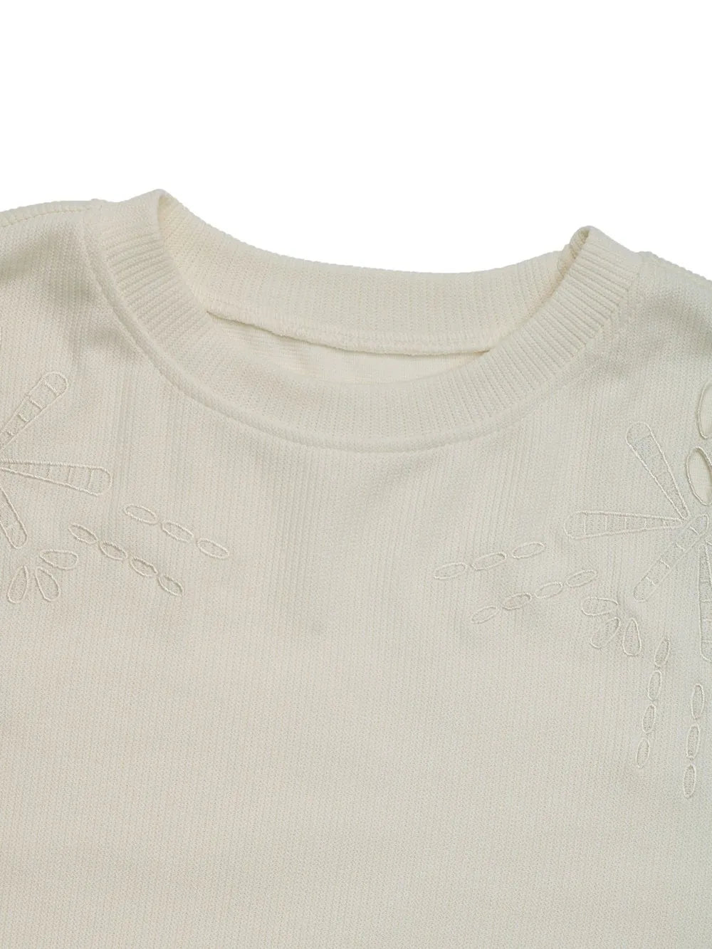 Perfee Cutout Round Neck Long Sleeve Sweatshirt
