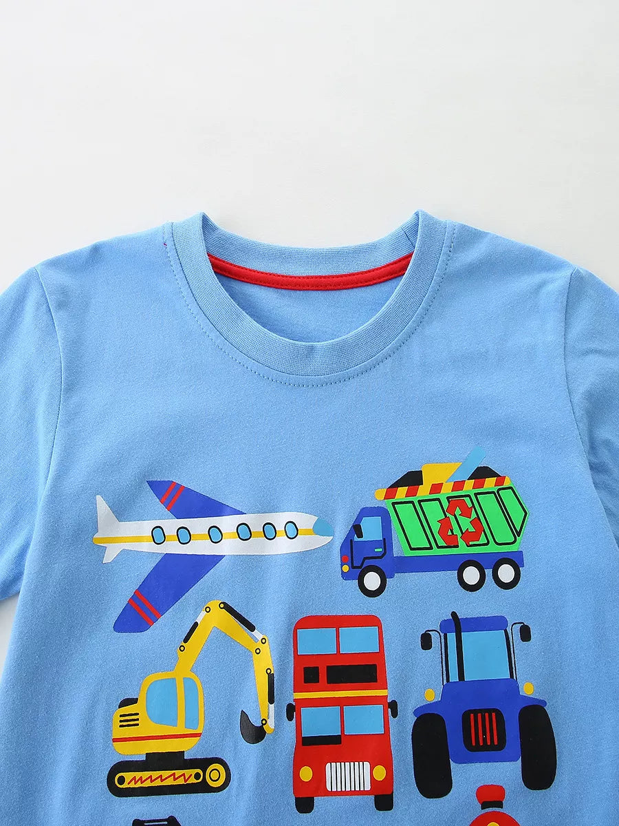 Children's Vehicle Graphic Short Sleeve T-Shirt