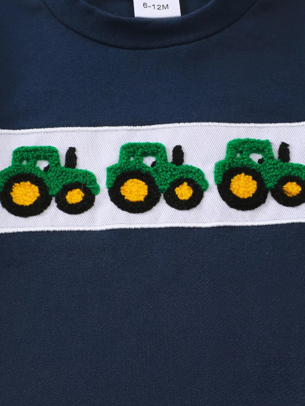 Children's Tractor Applique T-Shirt and Gingham Shorts Set