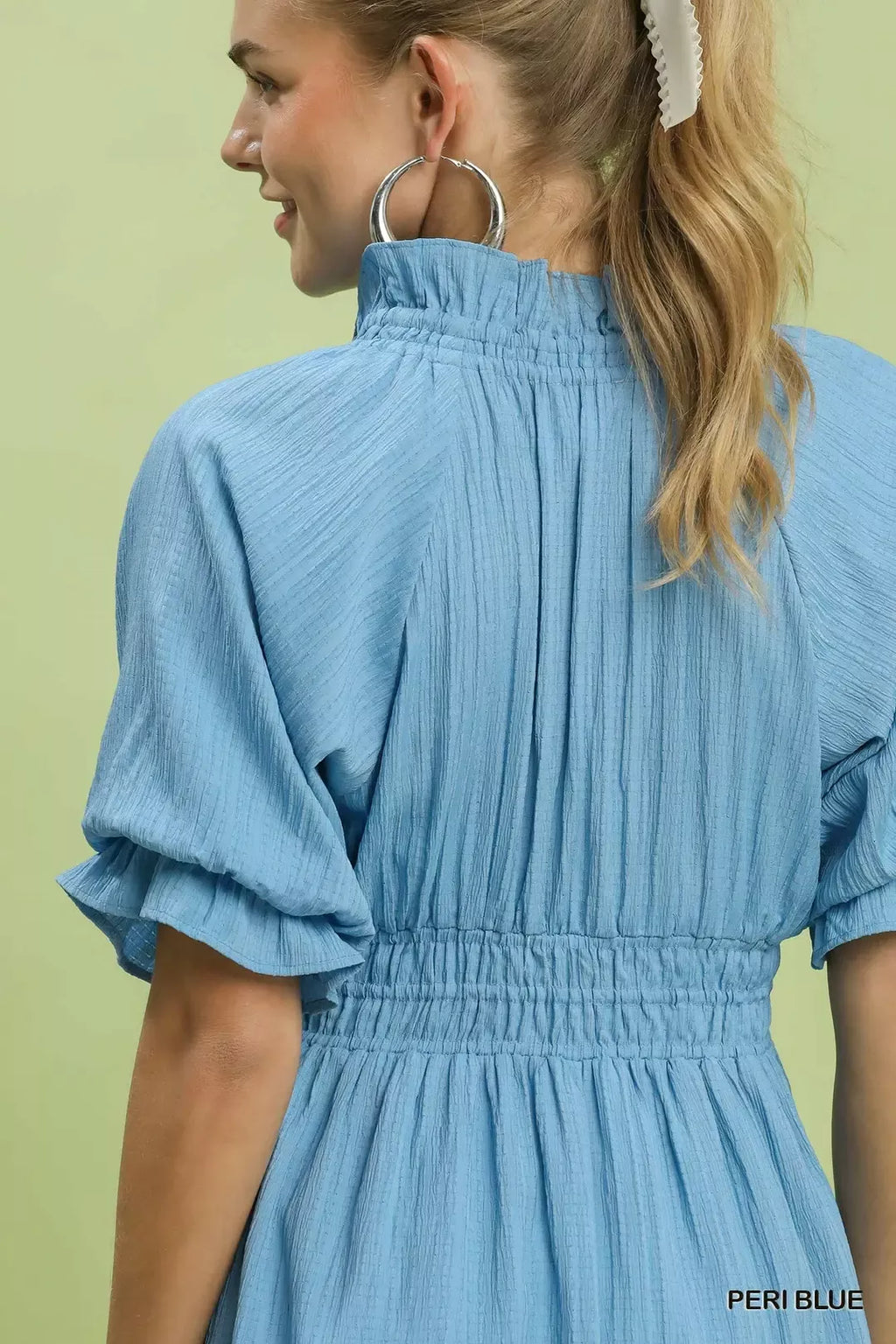 Umgee Ruffle V-Neck Midi Dress