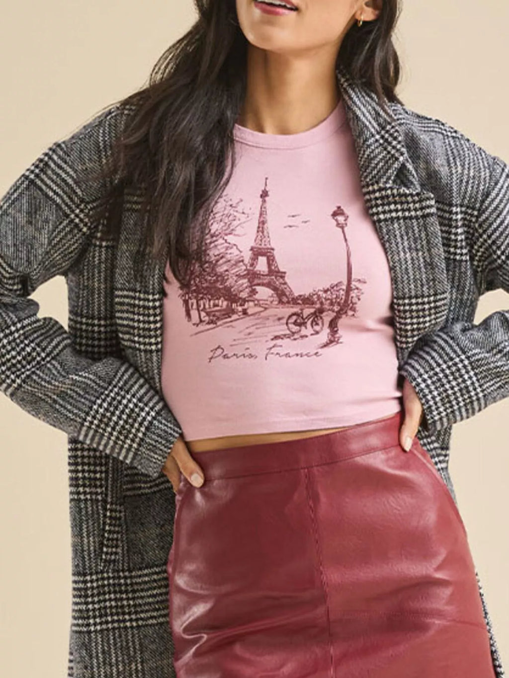 Graphic Round Neck Crop T-Shirt