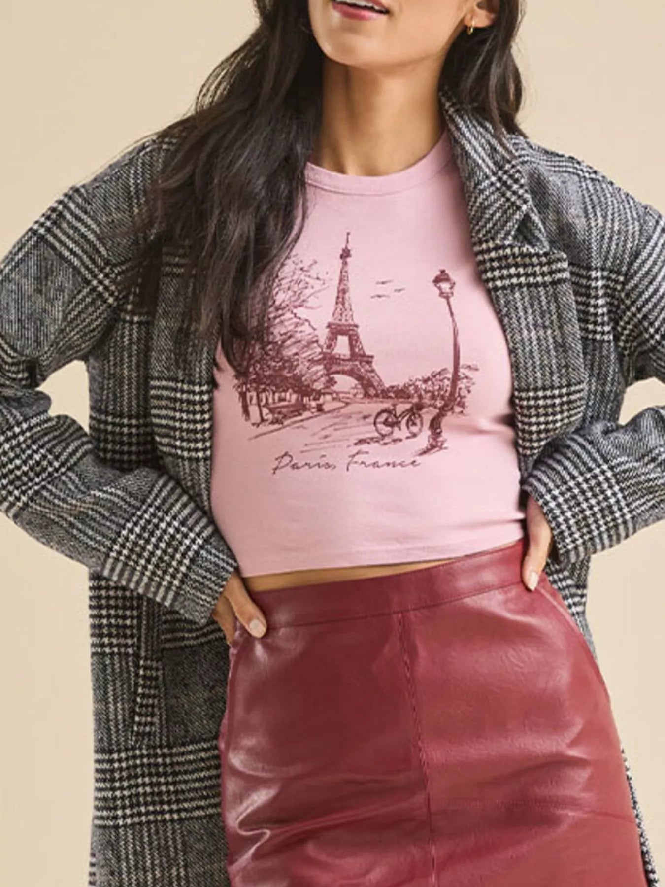 Graphic Round Neck Crop T-Shirt