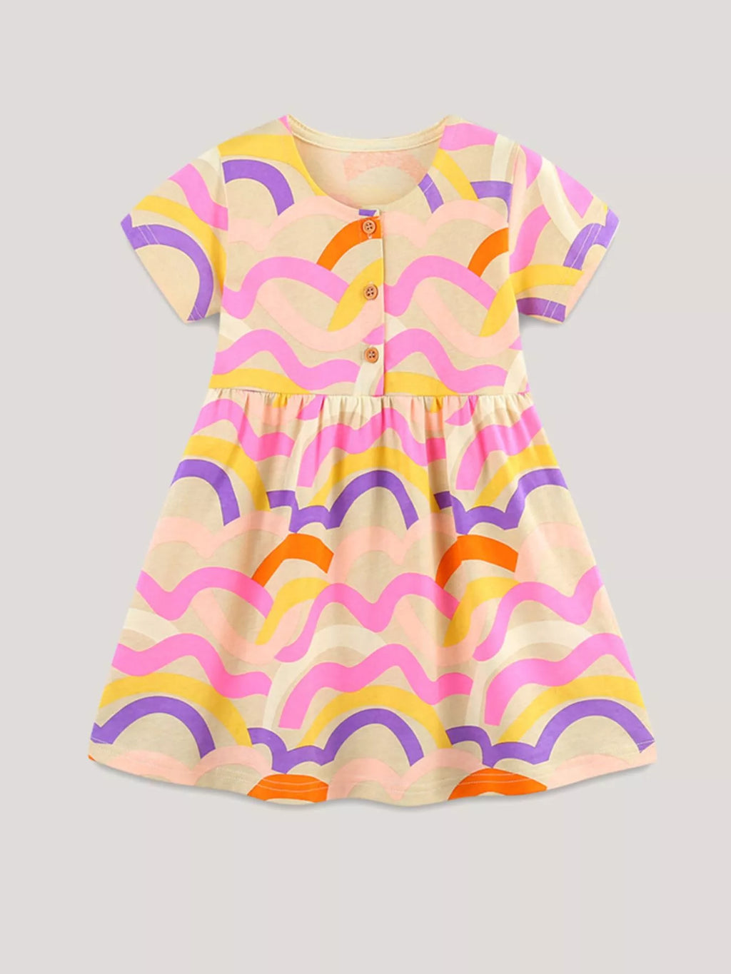 Children's Printed Button Front Dress